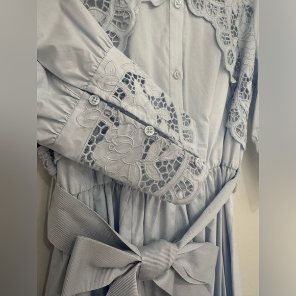 Maje Rebella Lace Trim Shirt Dress - Picture 4 of 5